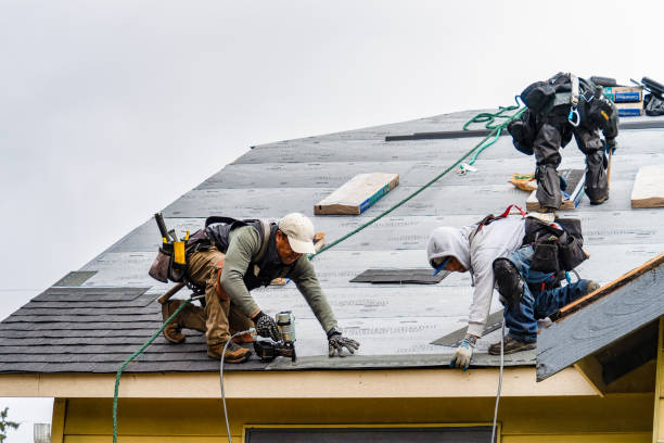 Professional Gutter Installation technician working in Meadow Valley, CA